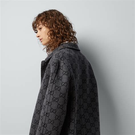 gucci coat with gg on back